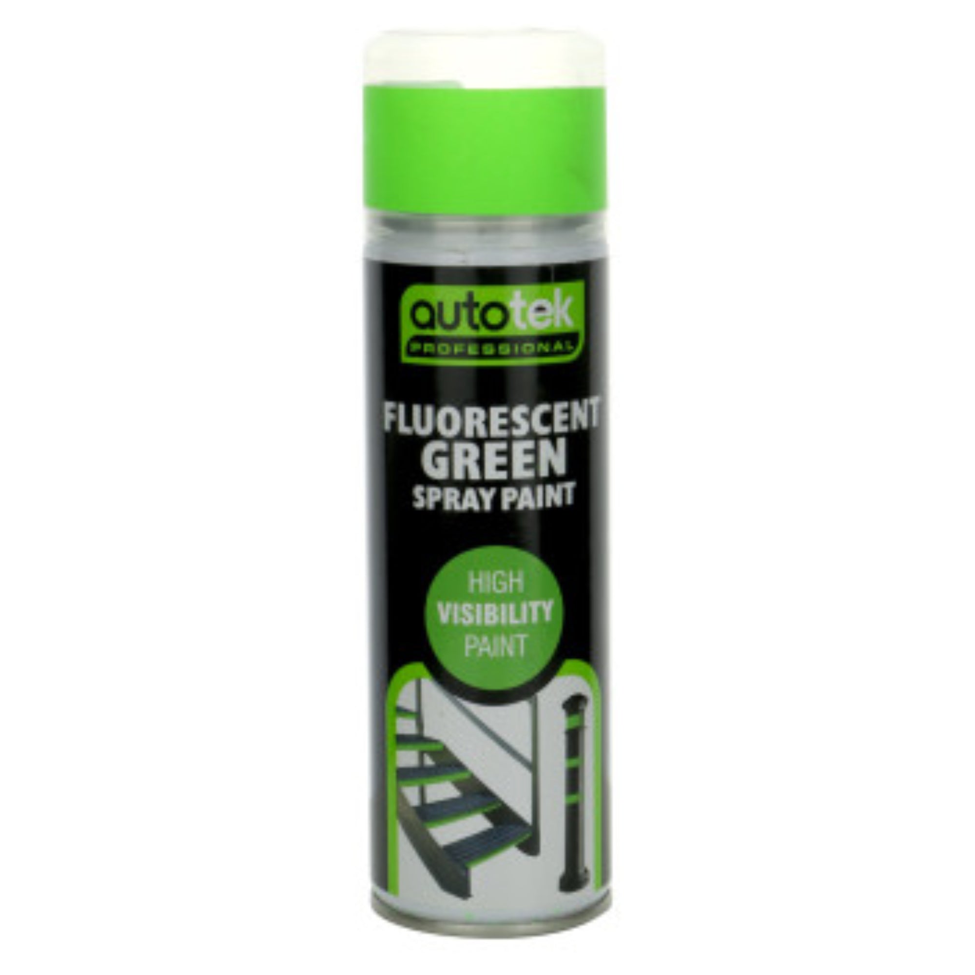 Autotek Spray On Paint - Fluorescent - 500ml Green