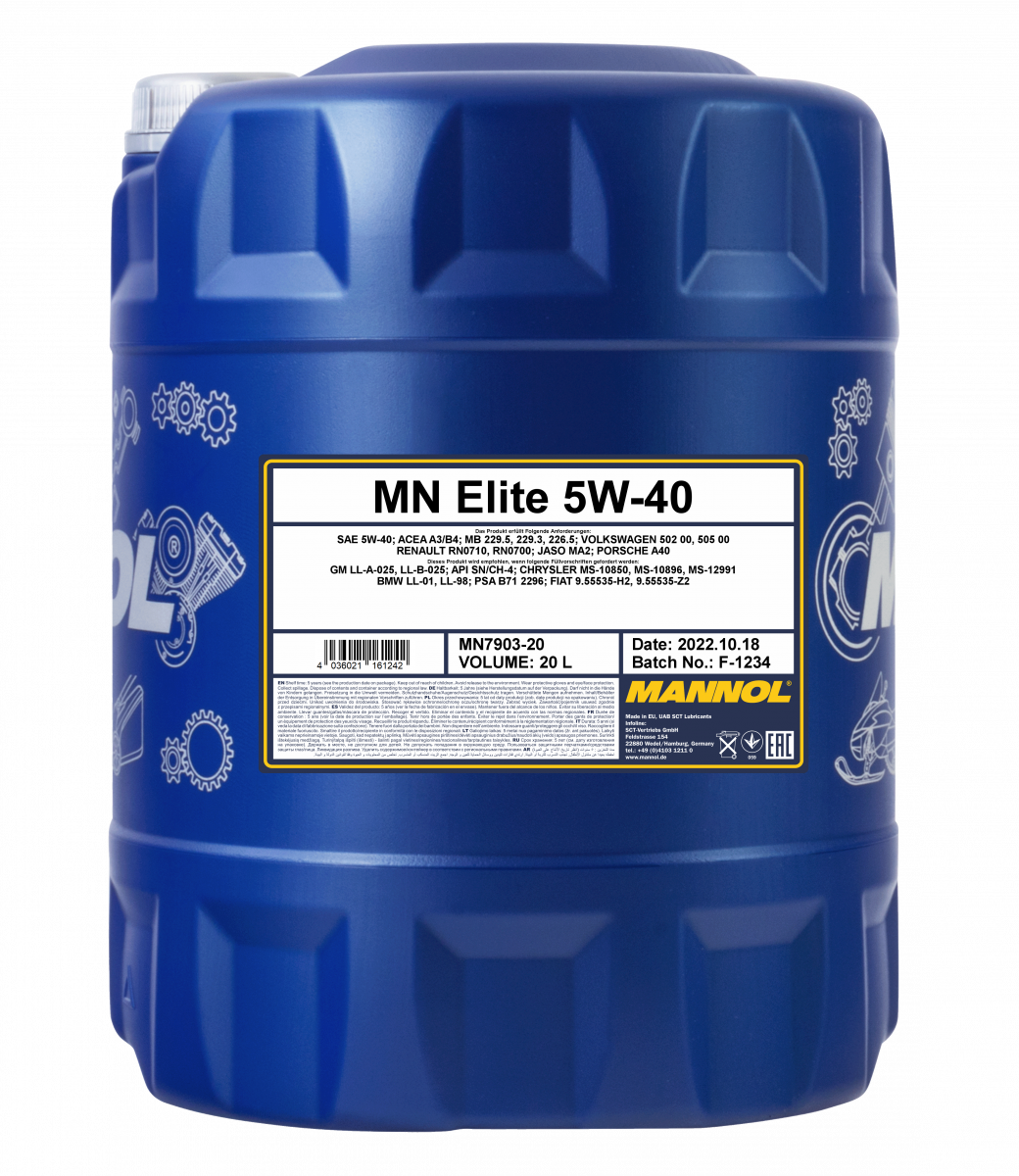 MANNOL Elite Engine Oil 5W-40 7903 20 Litres