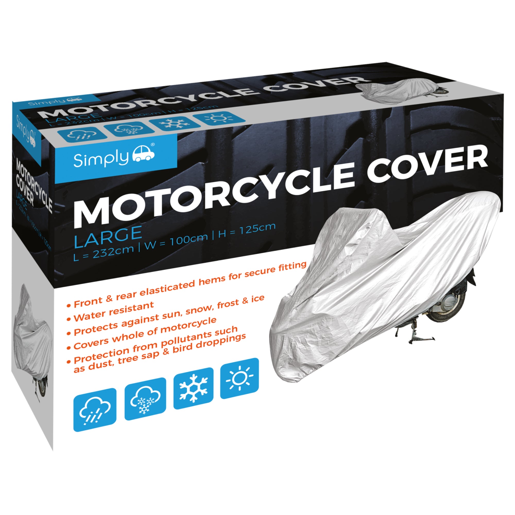 SIMPLY AUTO 'L' MOTORCYCLE COVER