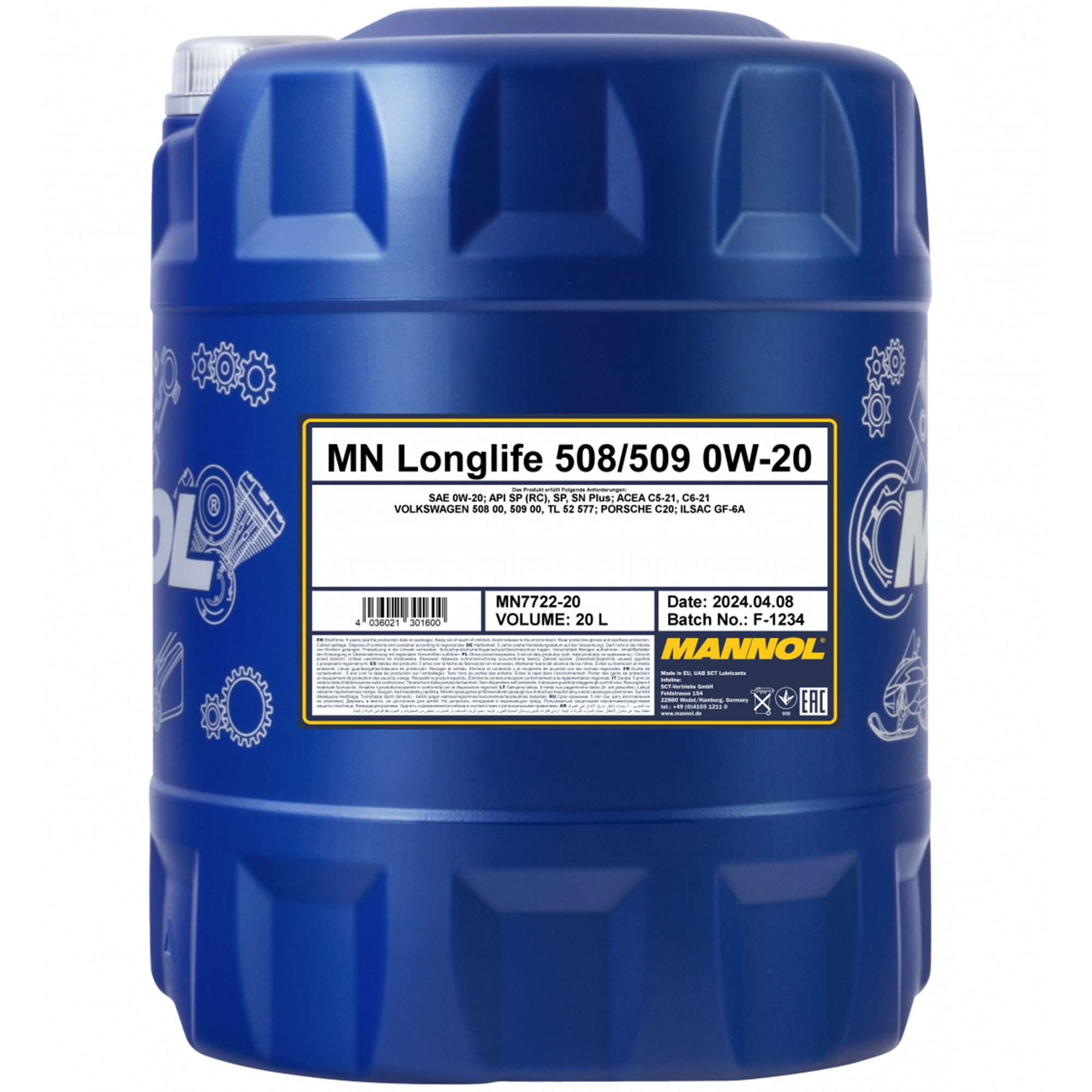 MANNOL Longlife 508/509 0W-20 7722 20L