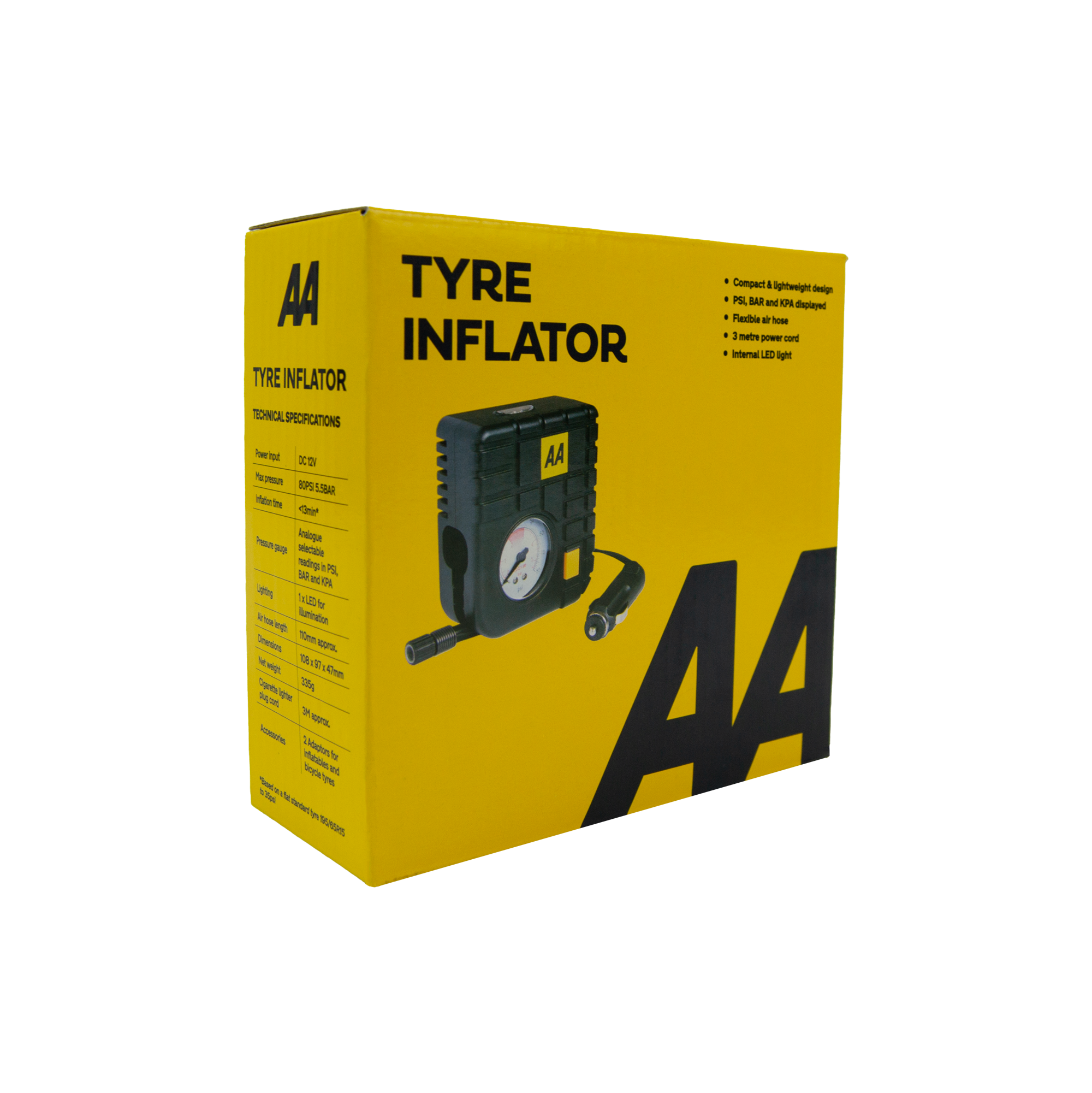 AA Compact Tyre Inflator