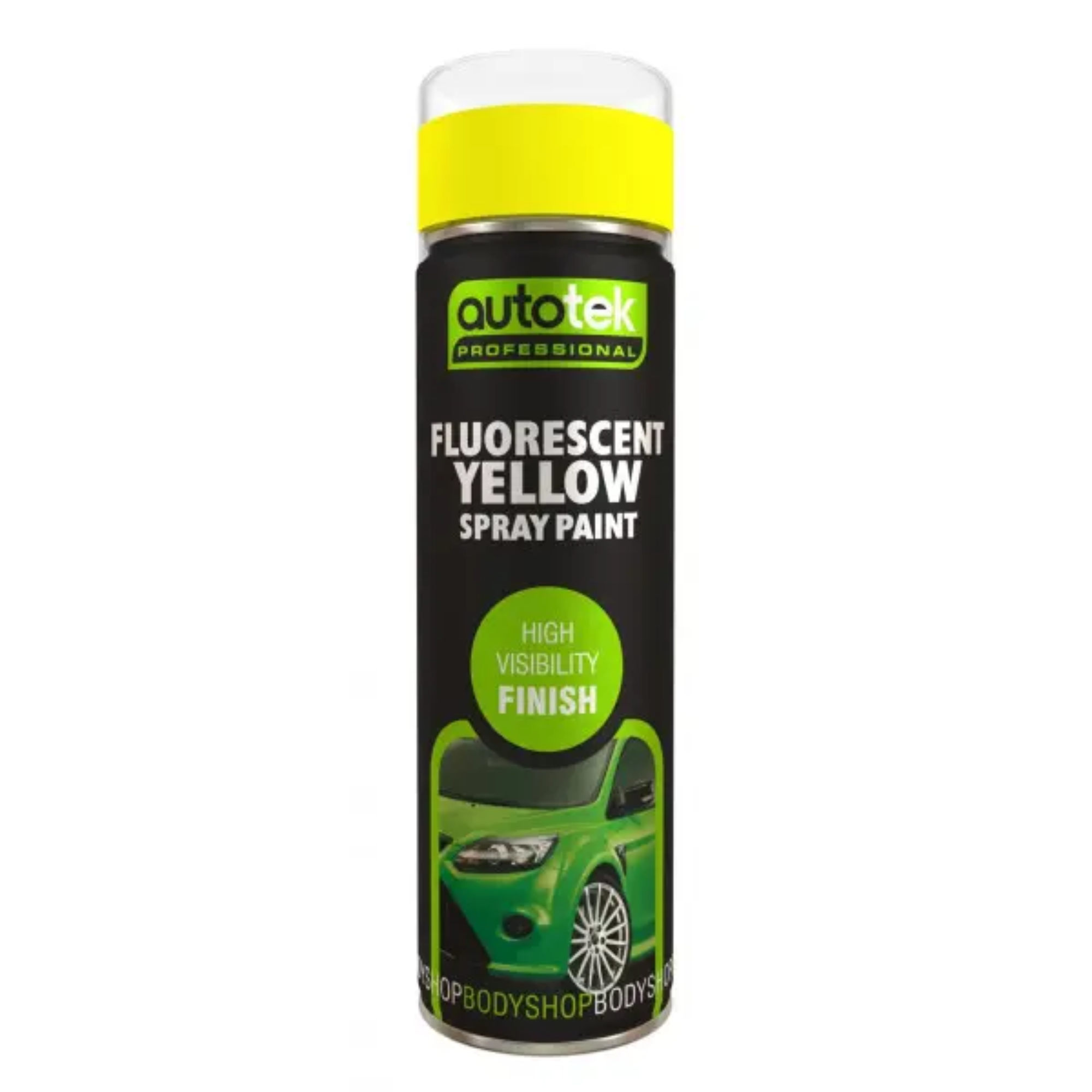 Autotek Spray On Paint - Fluorescent - 500ml Yellow