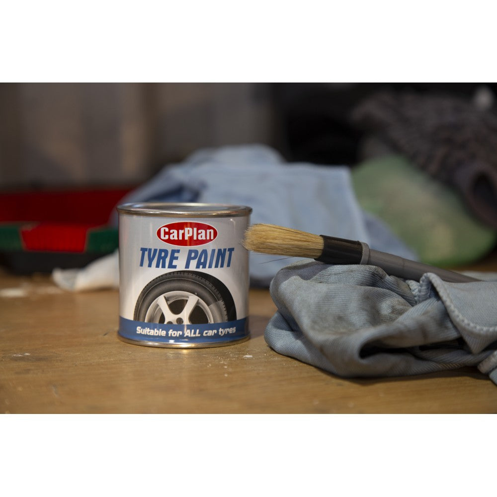 CarPlan Tyre Paint Black Tin 250ml