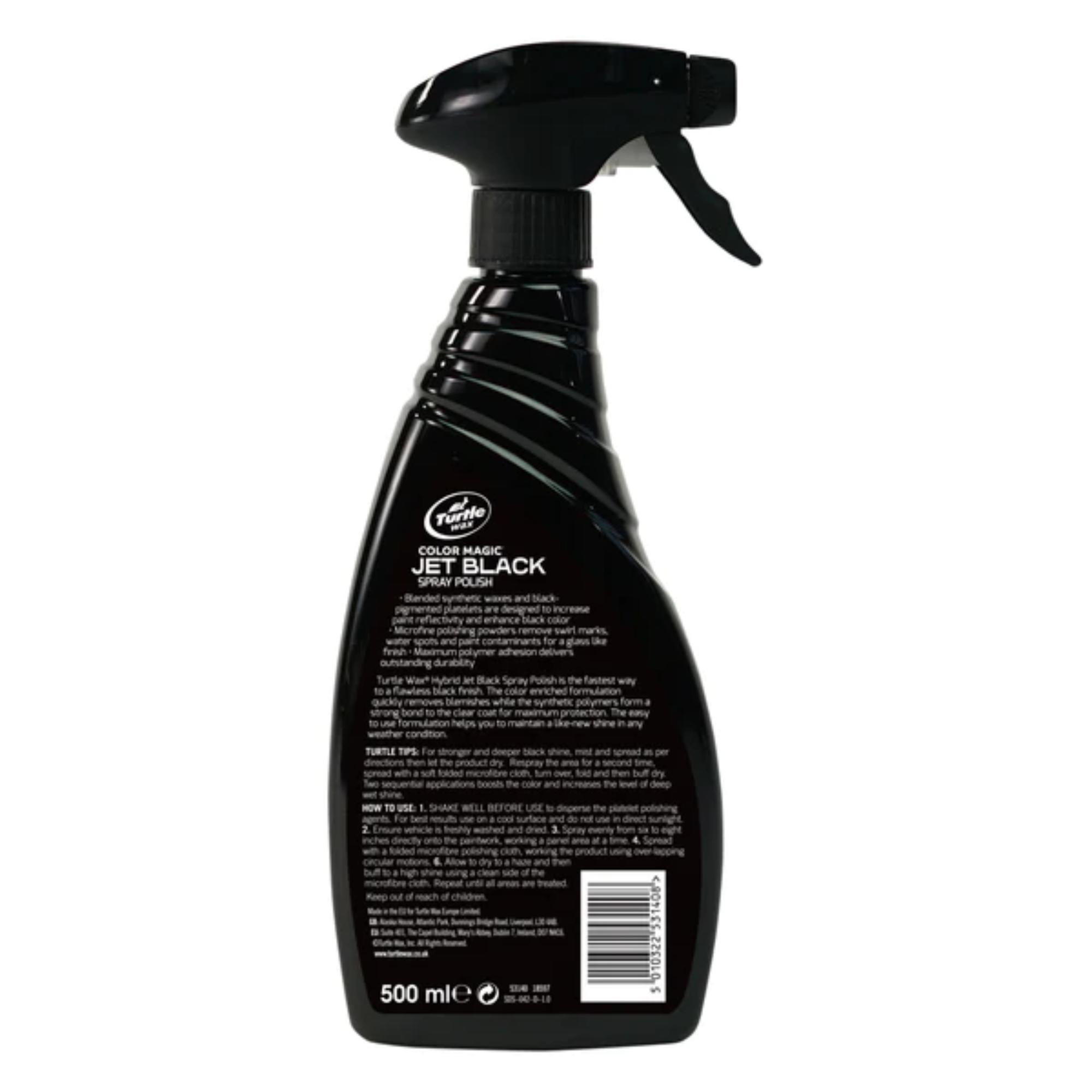 Turtle Wax Jet Black Spray Polish 500ml