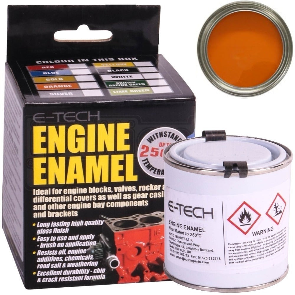 E-Tech Engine Enamel Paint - Orange 250ml