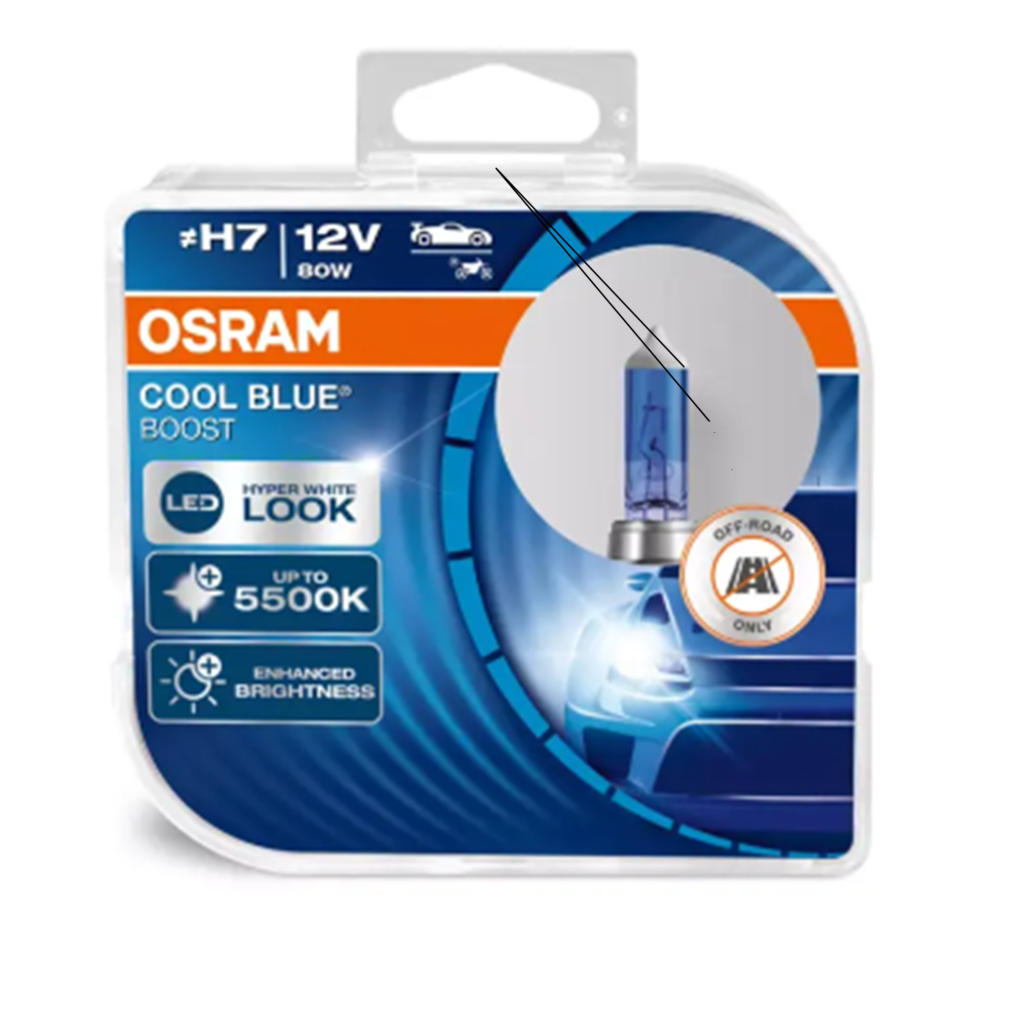 Osram H7 12V 80W Cool Blue Boost Twin Pack