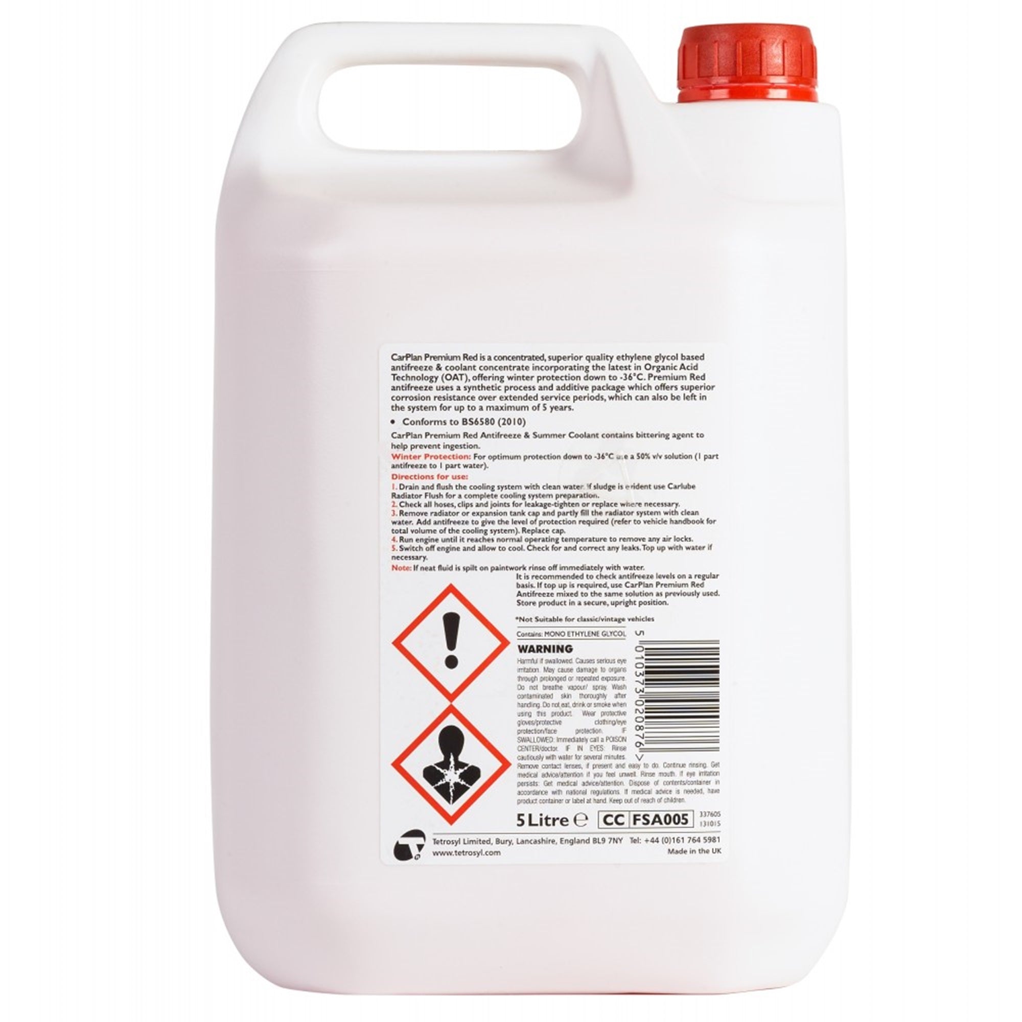 CarPlan Premium Red Anti-freeze 5L