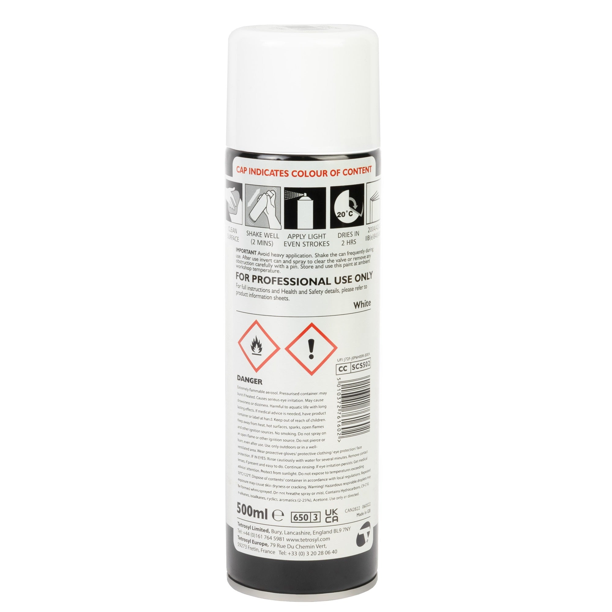 Tetrosyl Stonechip Aerosol White 500ml