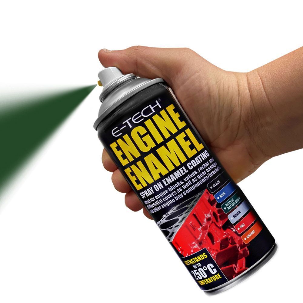 E-Tech British Racing Green Engine Enamel Spray On 400ml