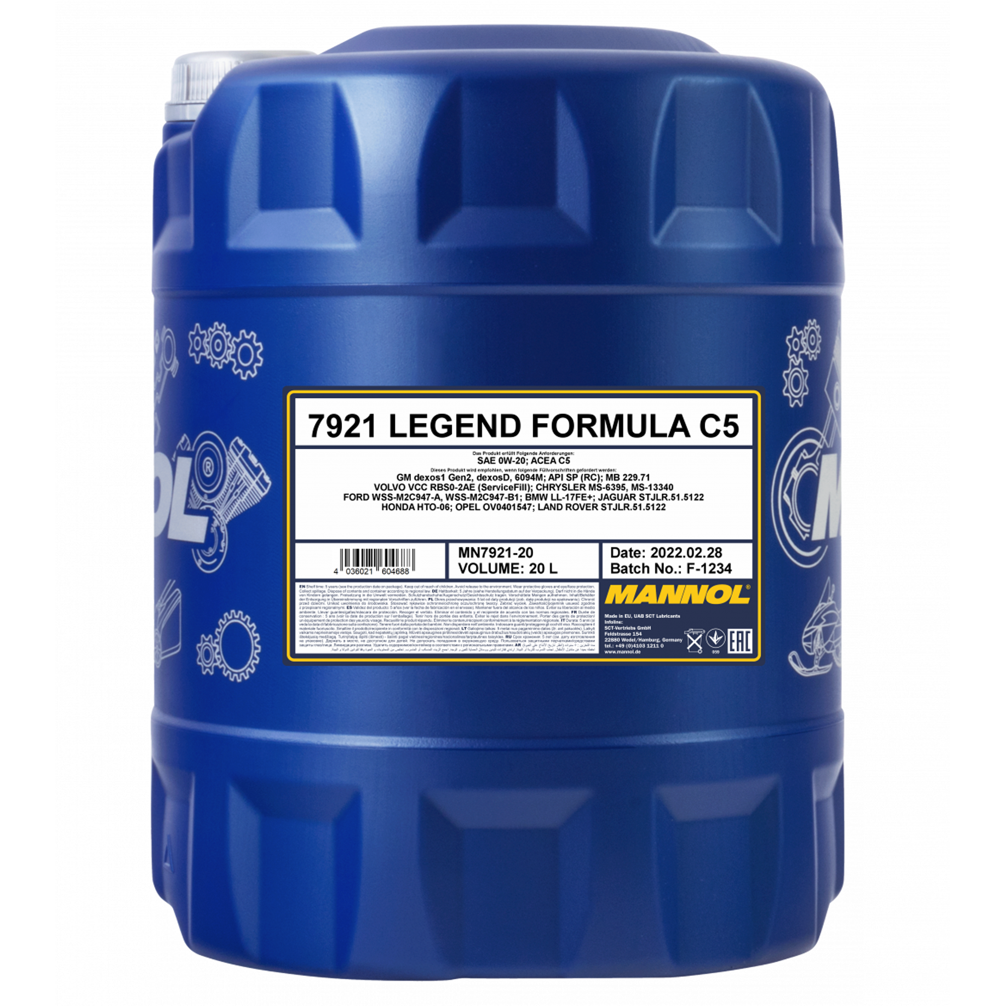 MANNOL Legend Formula C5 0W-20 7921 20L