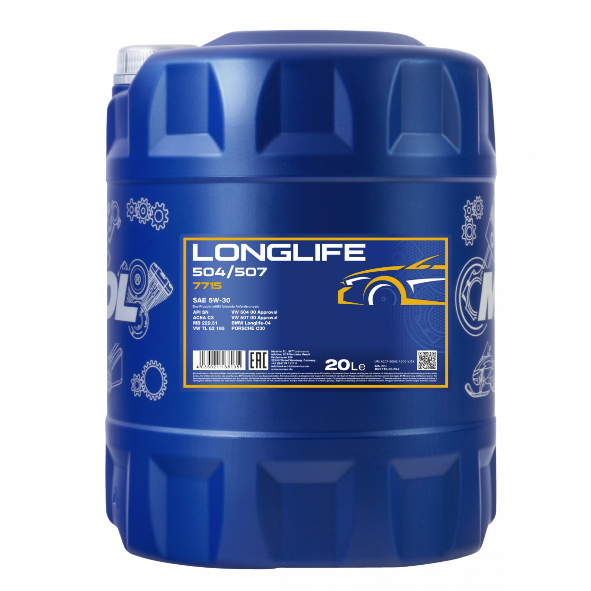 MANNOL Longlife 504/507 5W-30 7715 20 Litres