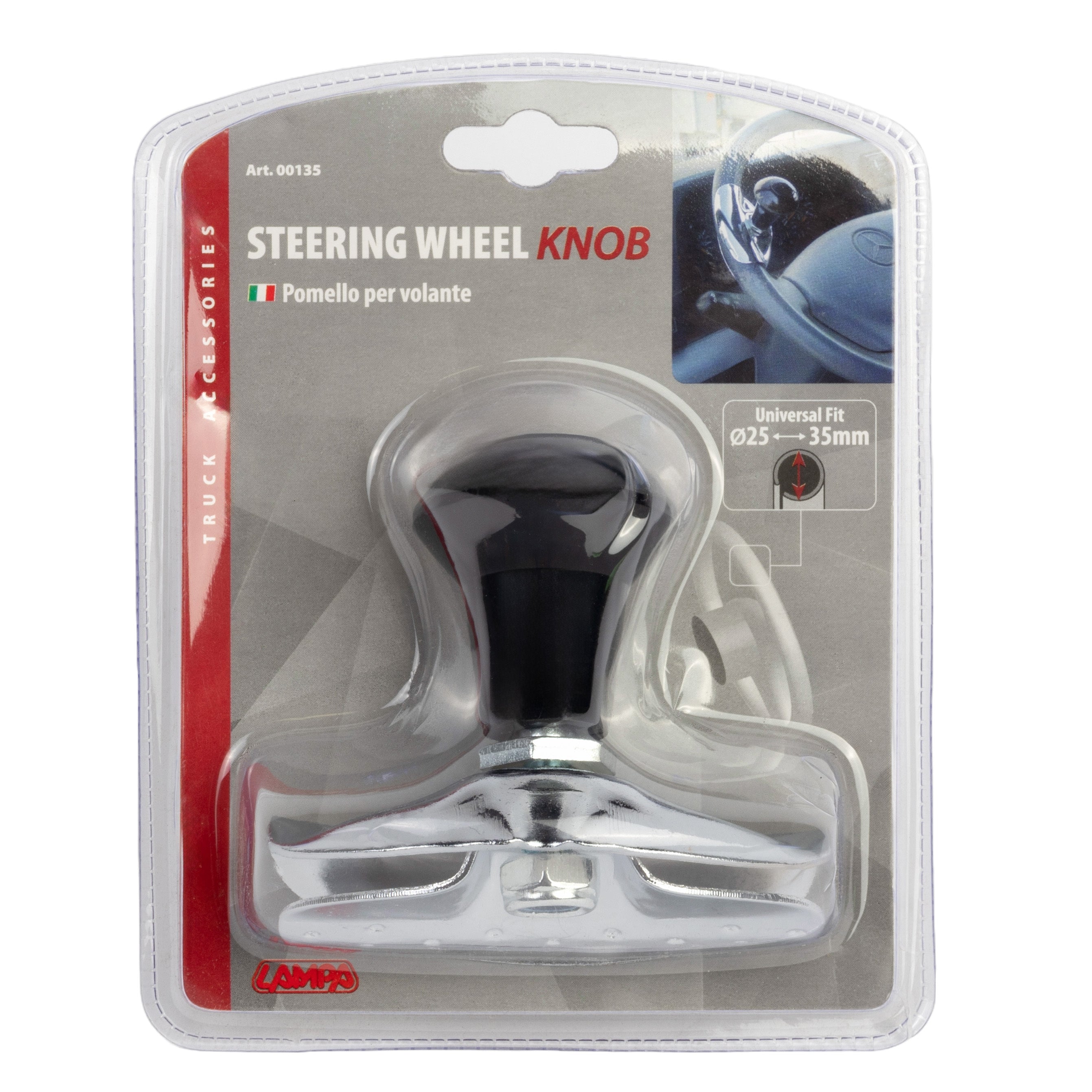 Black Heavy Duty Steering Wheel Knob