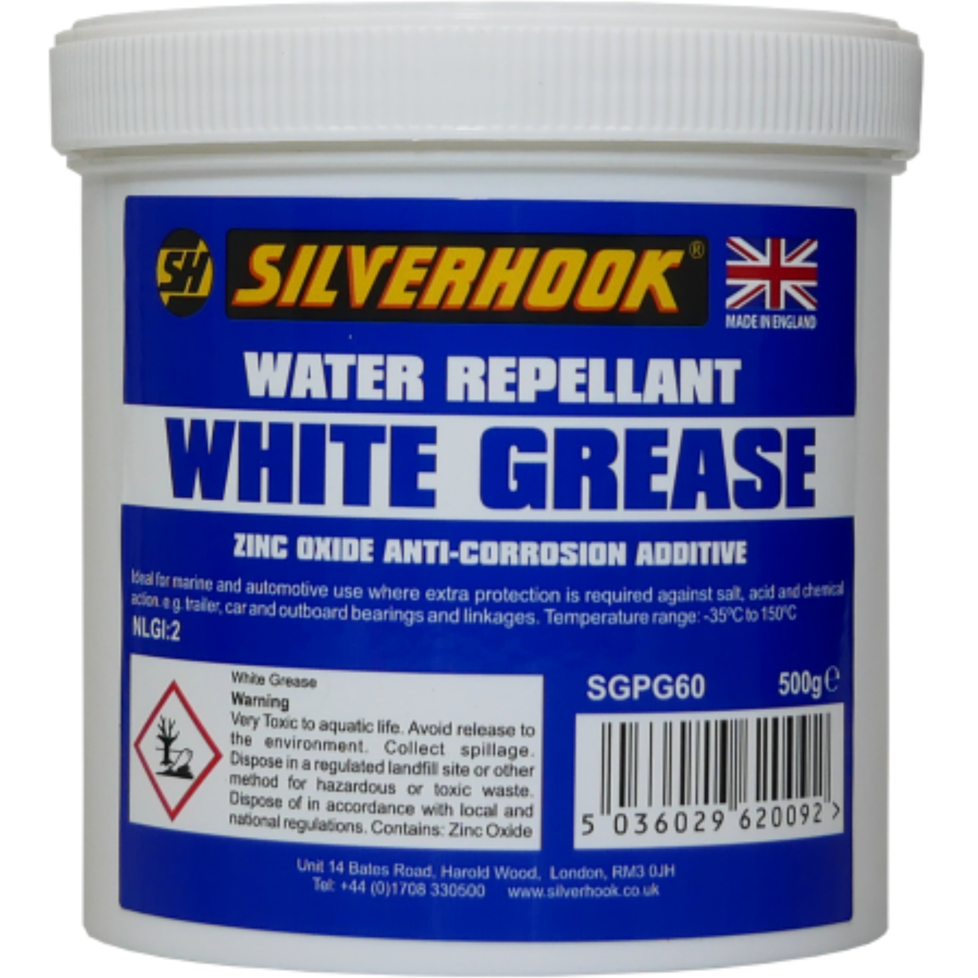 Silver Hook Water Repellant White Grease 500g