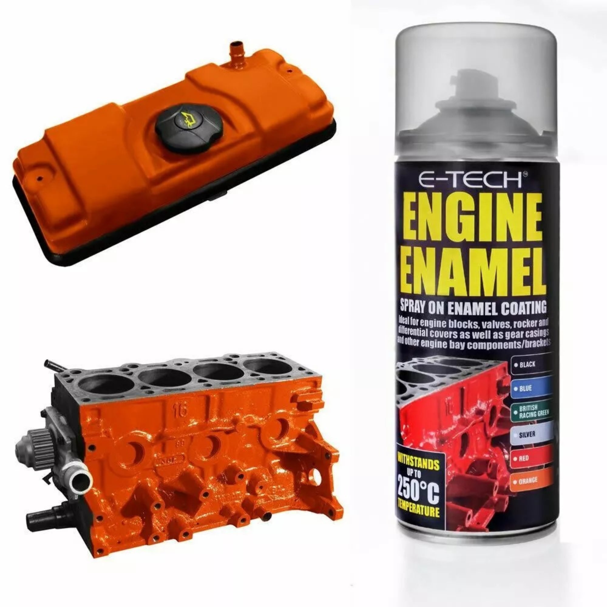 E-Tech Orange Engine Enamel - Spray On - 400ml